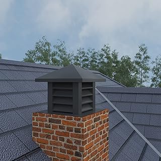 custom metal painted chimney cap on house